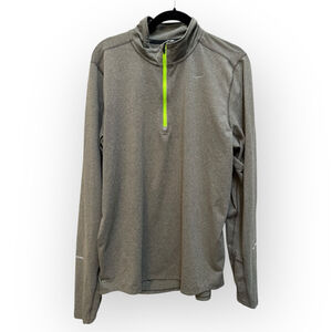 Nike Running Dri-Fit Quarter Zip Gray Pullover Size M
